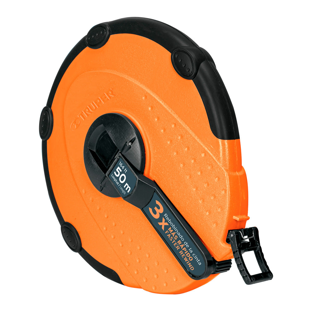 Cinta larga Truper 50 m de Fibra de Vidrio Carcasa Plástica