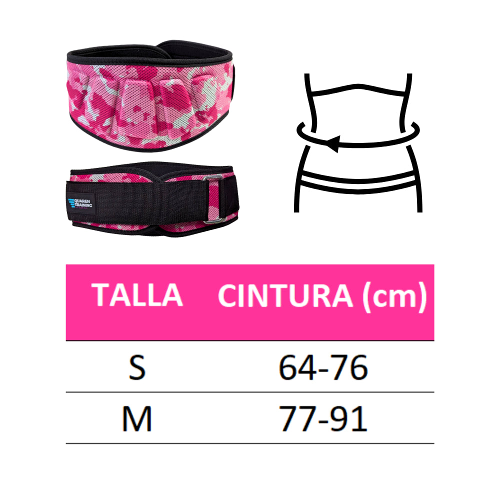 Cinturón Pink Camo QuarenTraining para Levantamiento de Pesas