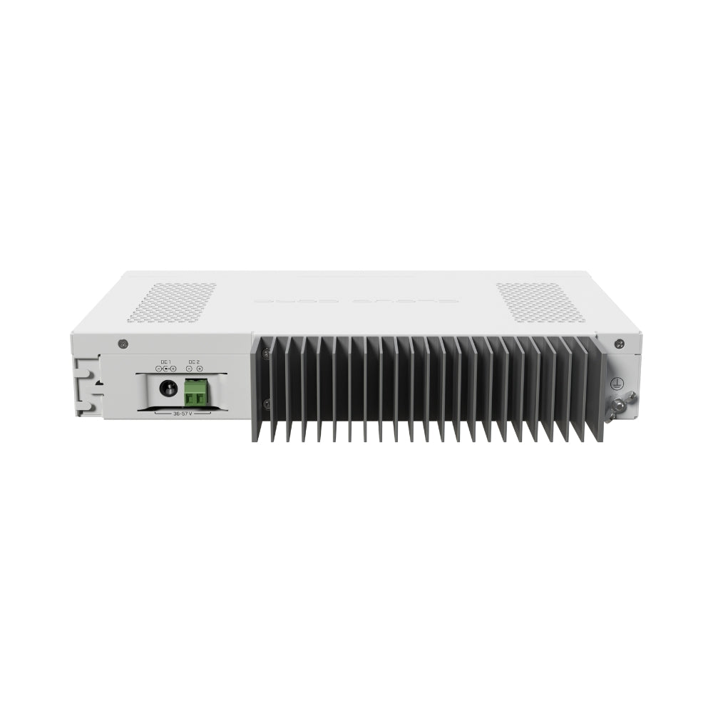 Cloud Core Router Mikrotik 16 Puertos Gigabit + 2 Puertos SFP + Puerto Consola CPU AlvinoV2 RAM 4GB Cooler Pasivo Licencia Nivel 6 Rackeable CCR2004-16G-2S+PC