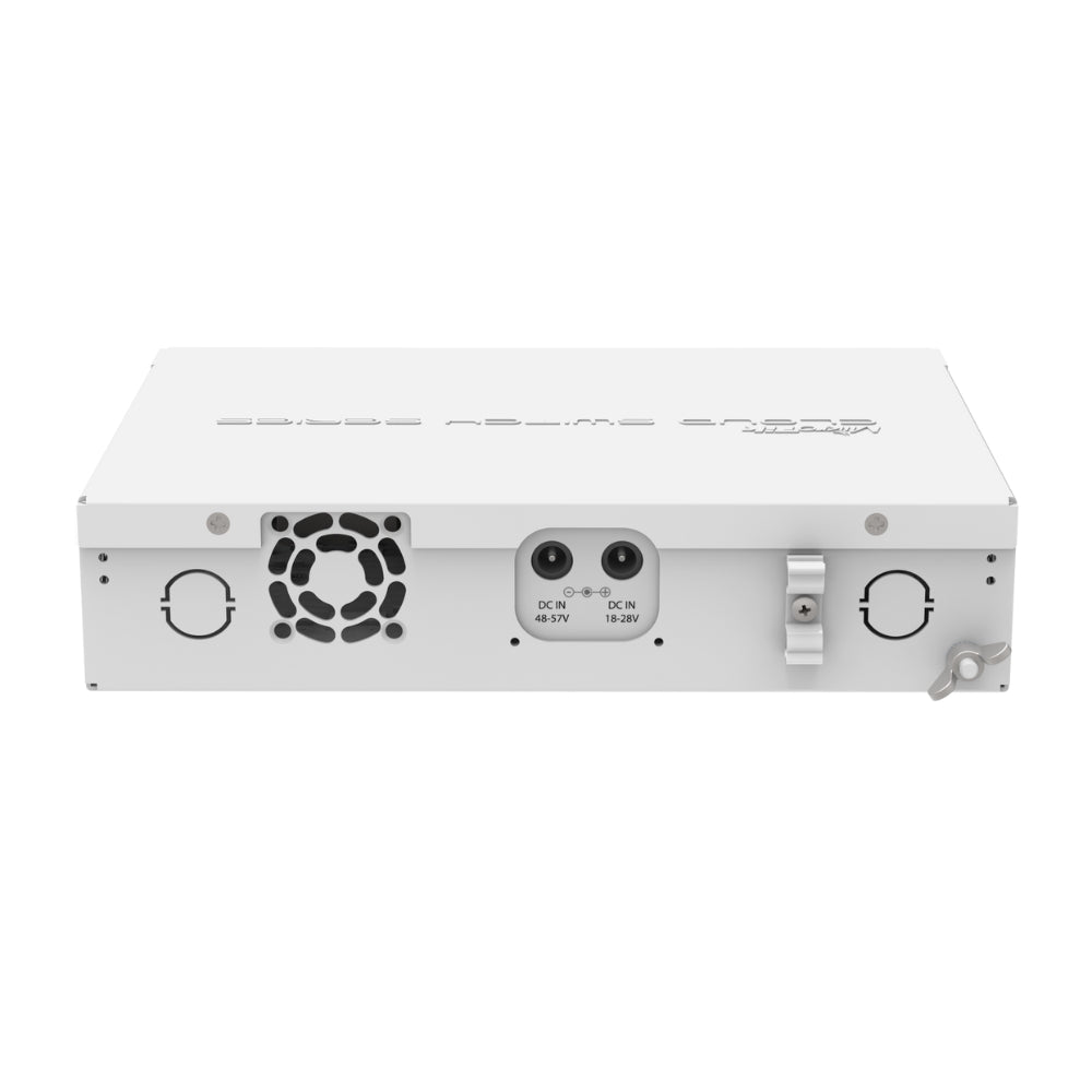 Cloud Router Mikrotik Switch 8 Puertos Gigabit PoE + 4 Puertos SFP + 1 Puerto Serial RJ45 CPU 400MHz RAM 128MB Licencia Nivel 5 CRS112-8P-4S-IN