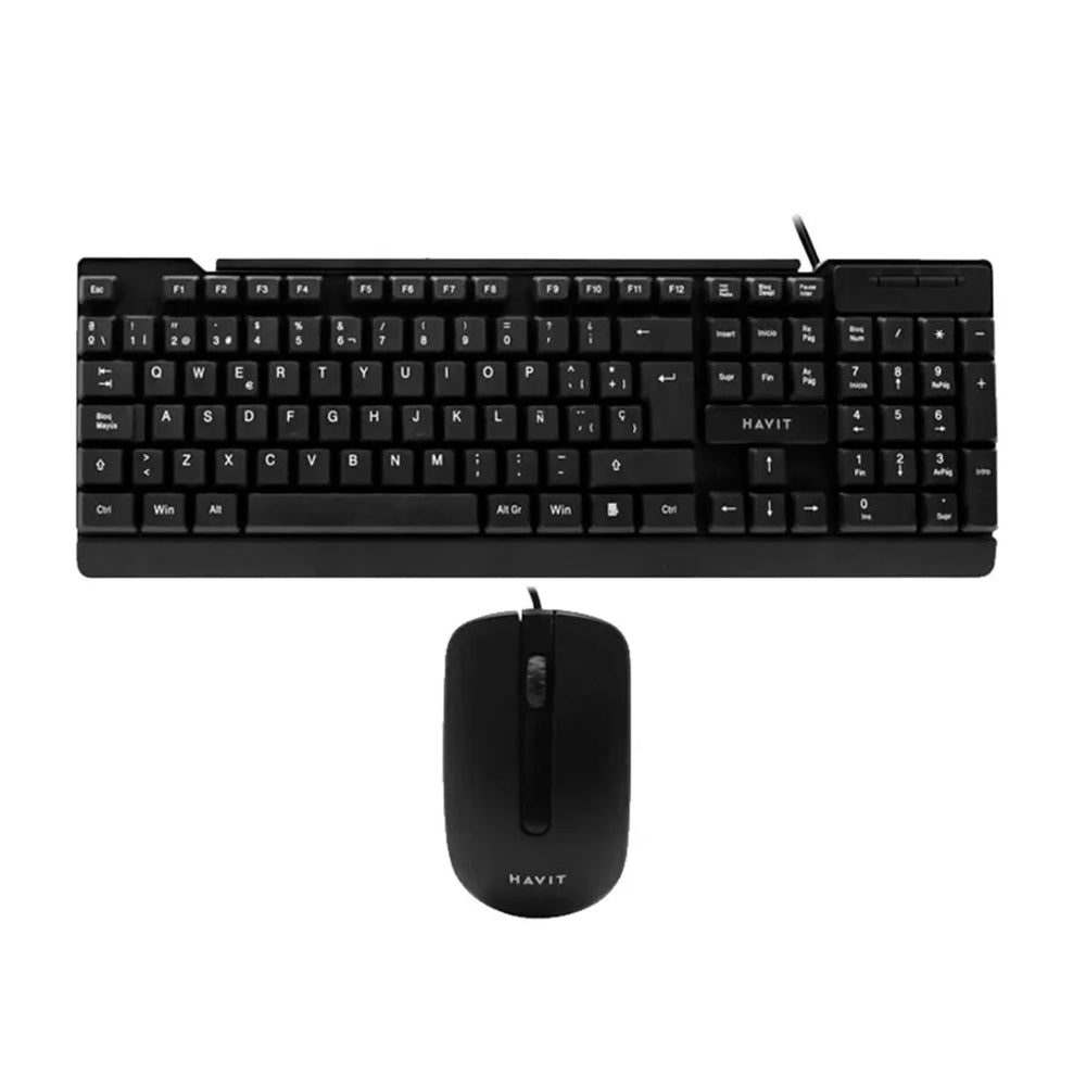 Combo Teclado y Mouse Havit de 104 Teclas con Cable USB-A de 1.5 Metros Teclado en español KB272CM-SP
