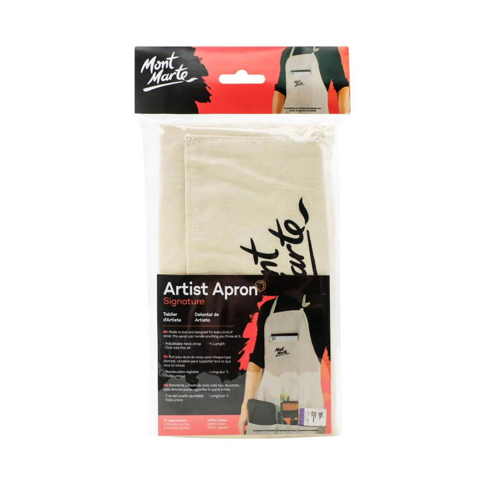 Delantal MontMarte Signature para Artista con 5 Bolsillos Grandes 100% Algodon MAXX0003