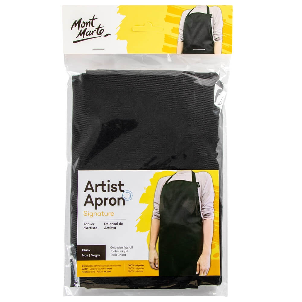 Delantal MontMarte Signature para Artista Talla Unico 100% Polyester color Negro MAXX0058