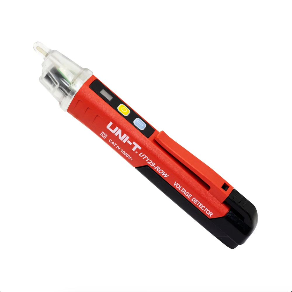 Detector de Voltaje Uni-t 90 a 1000 VAC 50 60 Hz Indicador Audible y Visual Linterna LED UT12S-ROW