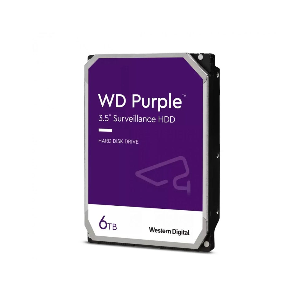 Disco Duro Western Digital Purpura 6TB 5400RPM Sata 6GB/s 3.5" Trabajo 24/7 para Videovigilancia CCTV WD64PURZ