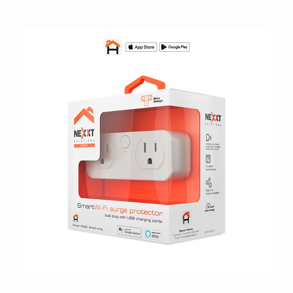 Enchufe de Dos Salidas Inteligente para Interiores Nexxt