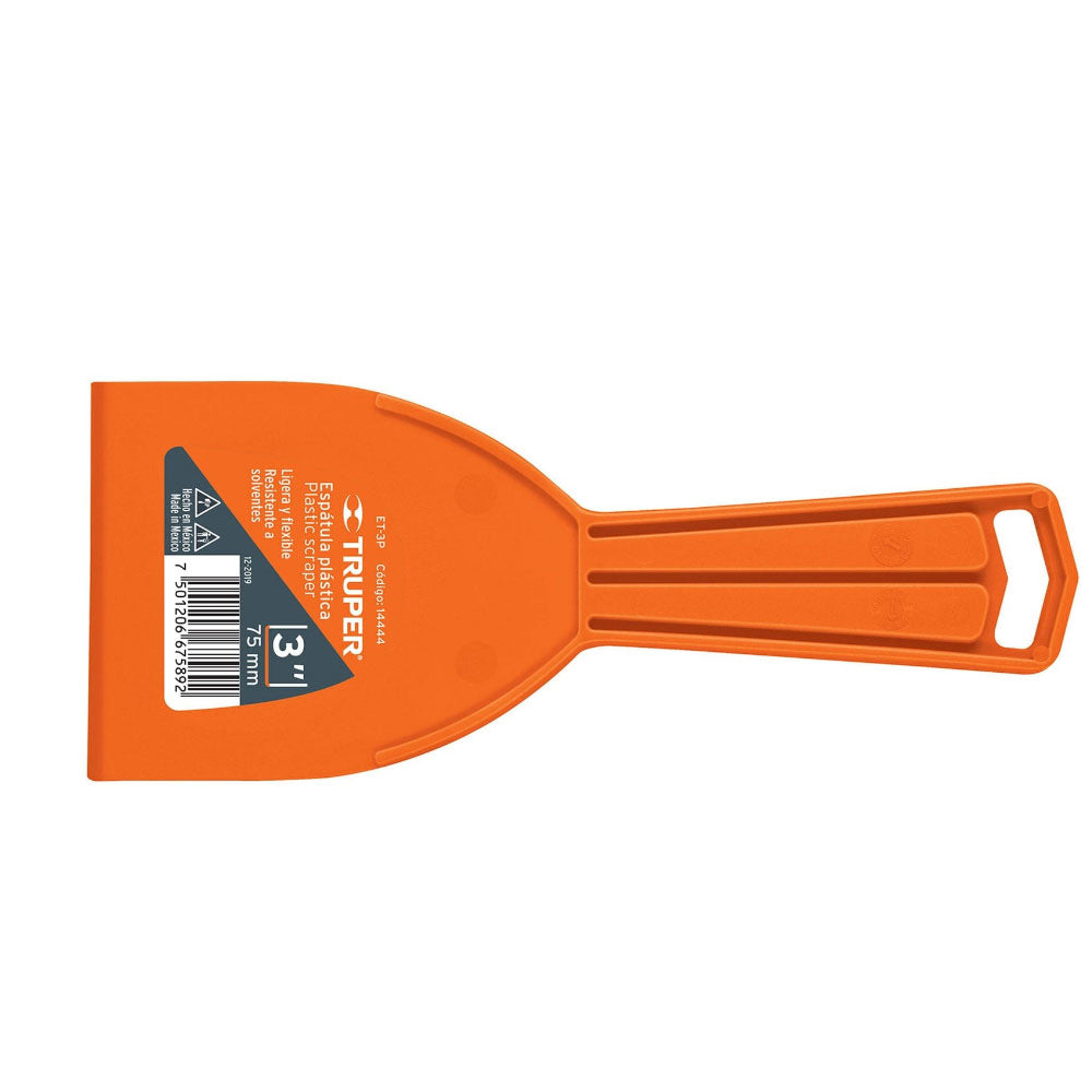 Espátula Plástica Truper de 3" en Polipropileno