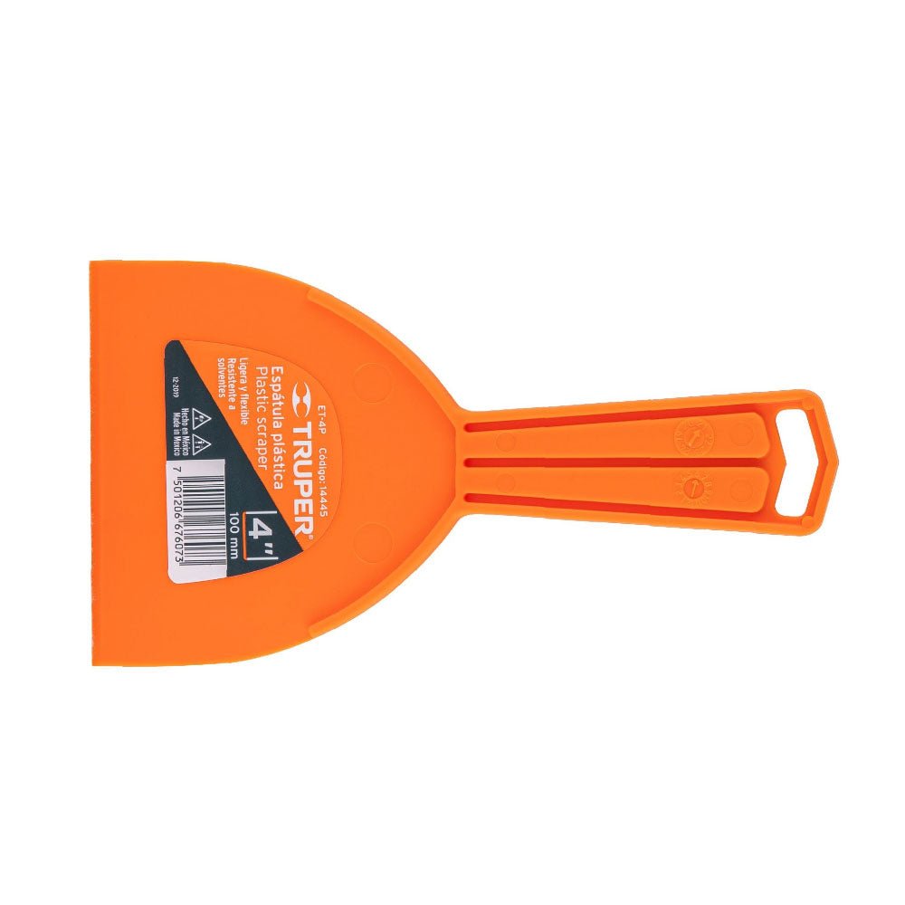 Espátulas Plásticas Truper de 4" en Polipropileno