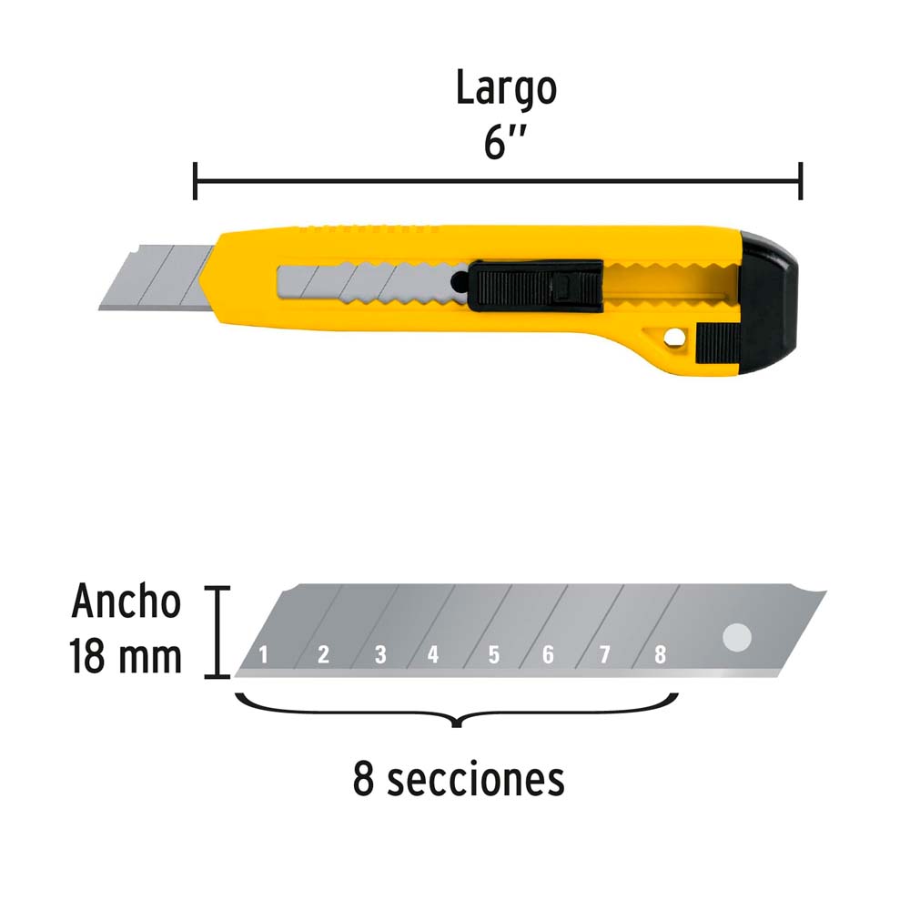 Estilete Pretul 18 mm Plástico
