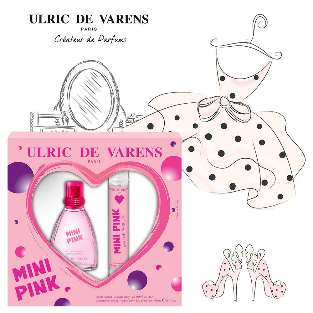Perfume Ulric de Varens Mini Pink 25ML + Spray para Bolso 20ML