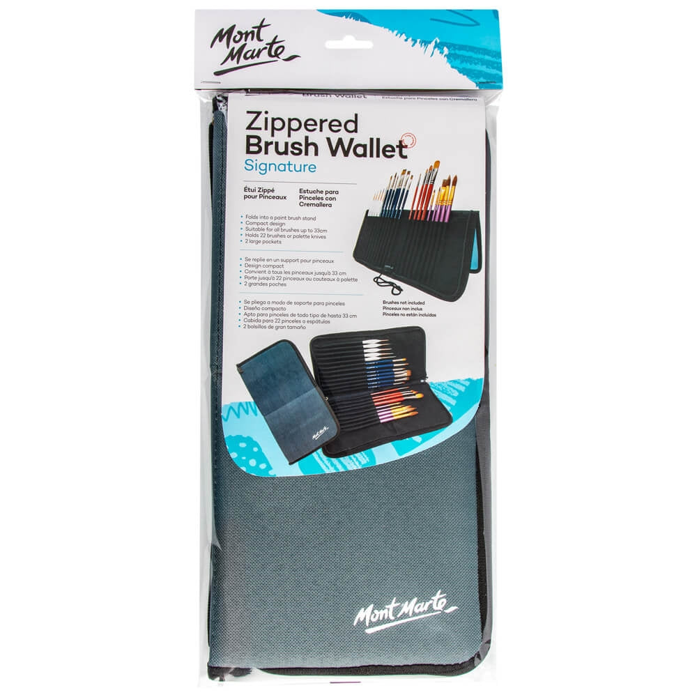 Estuche MontMarte Signature de Tela para 22 Pinceles o Espatulas de hasta 33cm MAXX0026