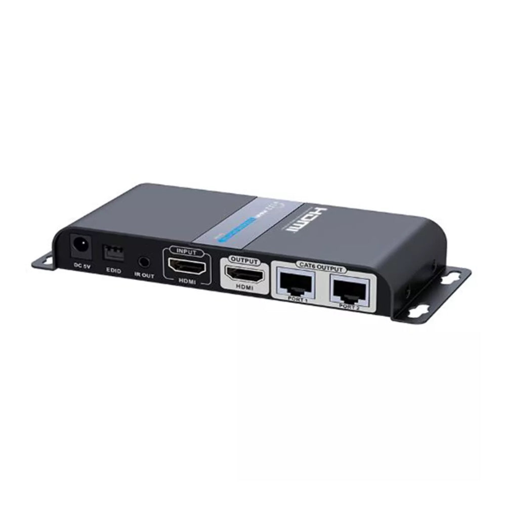 Extensor y Splitter Lenkeng HDMI 1x2 Resolucion Maxima 1080P 60Hz Alcance hasta 40metros con Cable UTP 6 6A 7 LKV712PRO