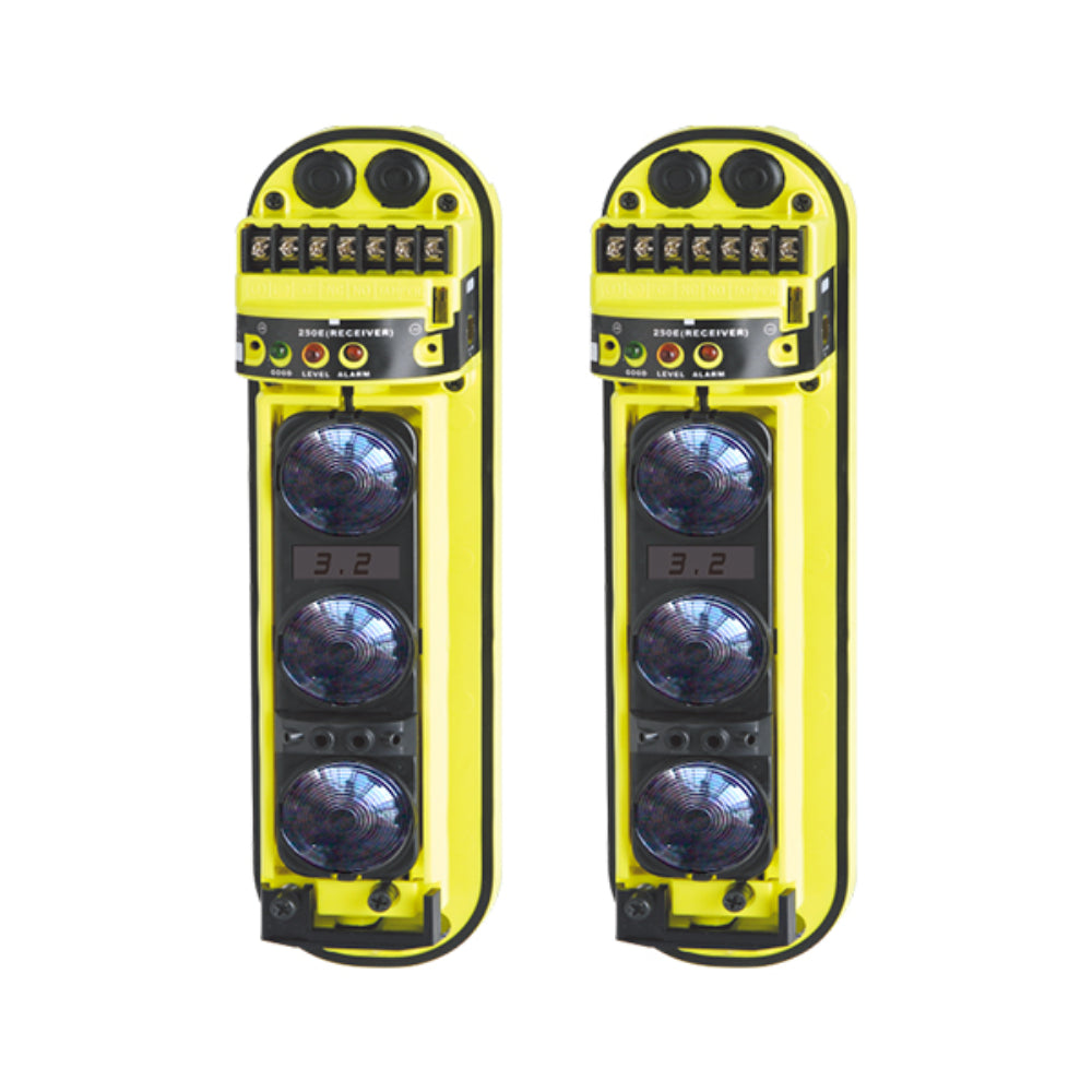 Fotocelula Dimax hasta 250 Metros con 3 Haces de Luz IR 10 a 28 Vdc Salida NO NC 4CH Seleccionables X001