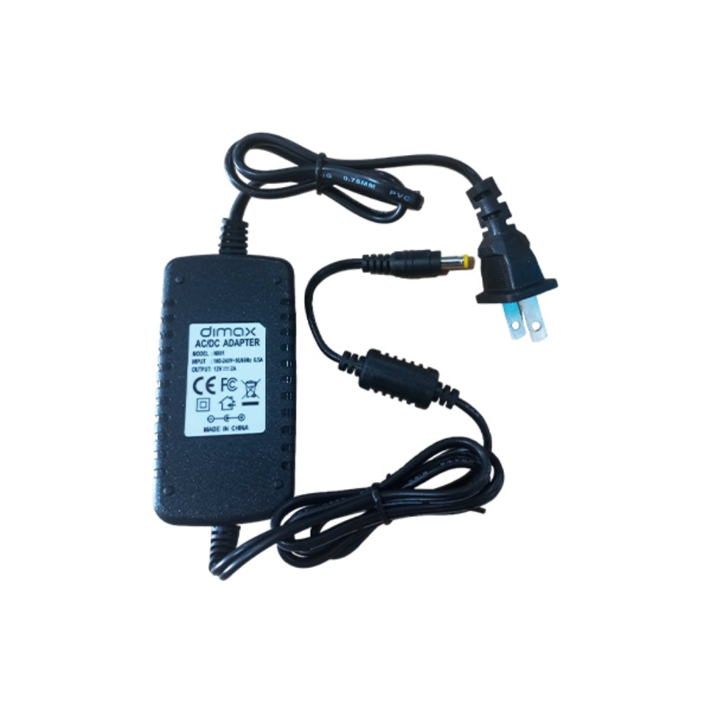 Fuente de Poder Dimax Salida 12Vdc 2Amp Soporta Camara Chapa y Control de Acceso N001