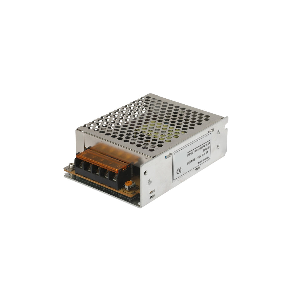 Fuente de Poder Dimax Tipo Rejilla Salida 12Vdc 5Amp Bornera de Conexion General Soporta Camara Chapa y Control de Acceso M003