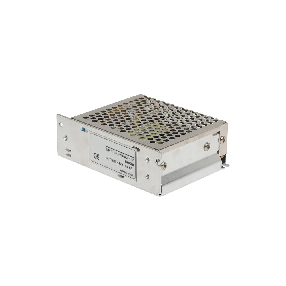 Fuente de Poder Dimax Tipo Rejilla Salida 12Vdc 5Amp Bornera de Conexion General Soporta Camara Chapa y Control de Acceso M003