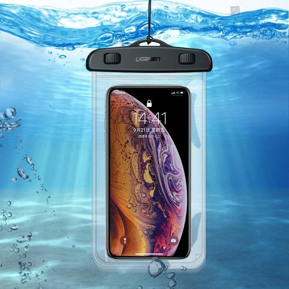 Funda Ugreen Universal Impermeable Proteccion IPX8 Compatible con Cualquier Celular Resiste 30M bajo el Agua 60959