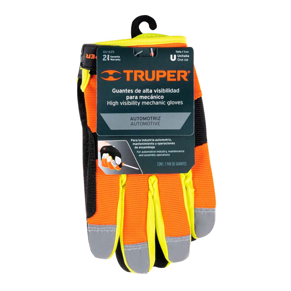 Guantes Truper de Alta Visibilidad para Mecánico