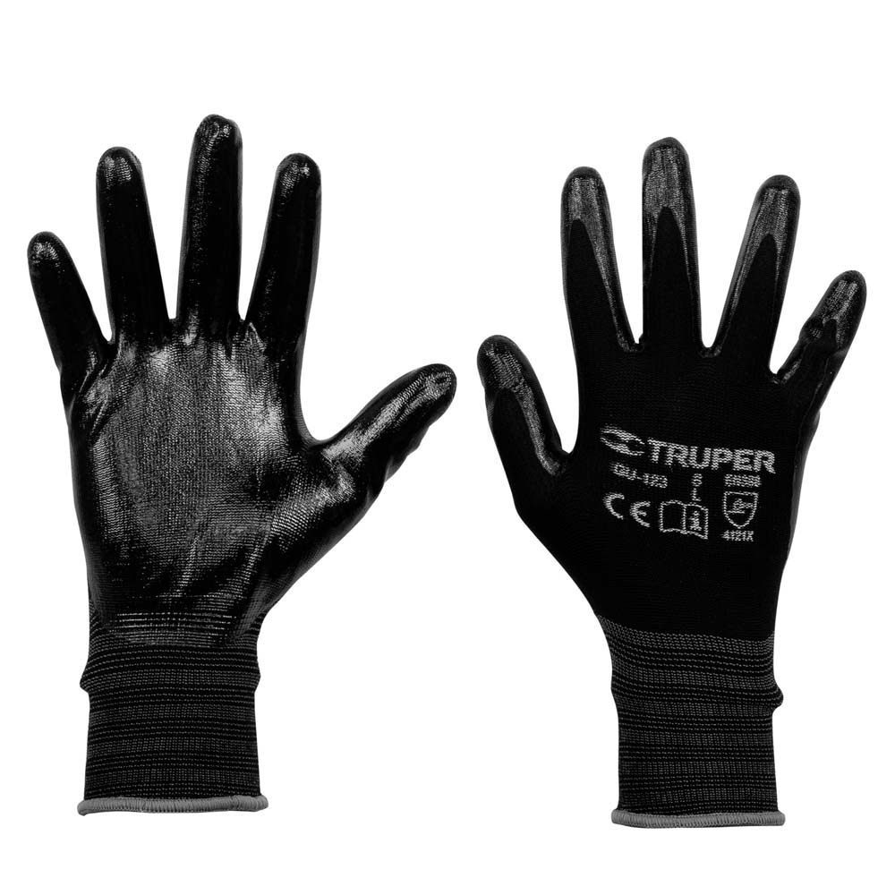 Guantes Truper de Nylon Recubiertos de Nitrilo Talla G