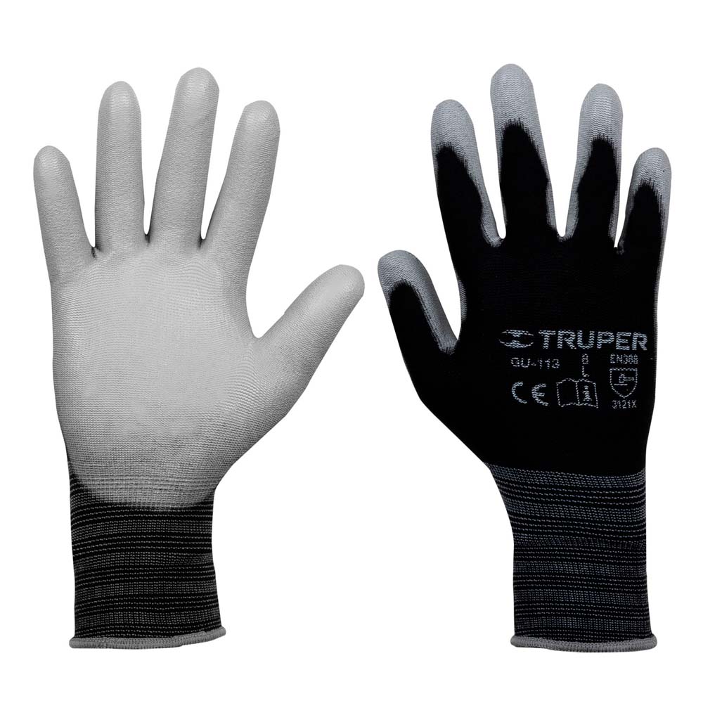 Guantes Truper de Nylon Recubiertos de Poliuretano Talla G