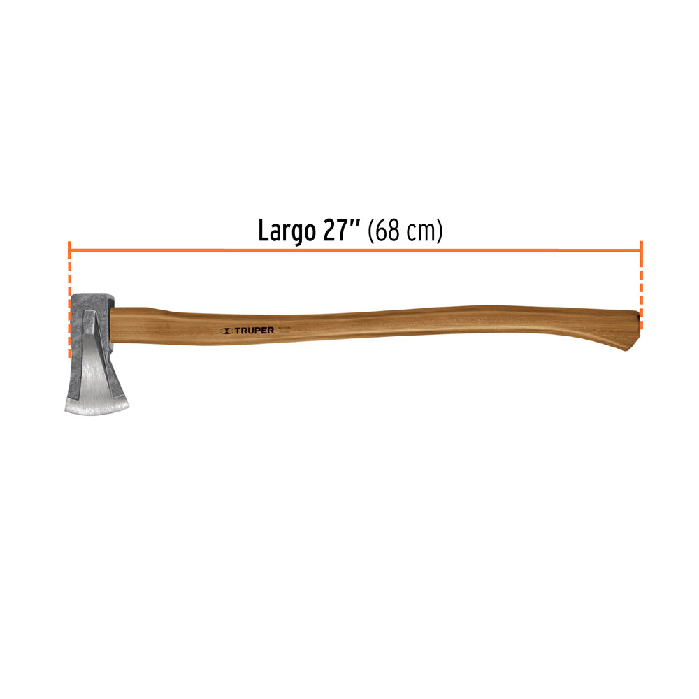 Hacha Truper para Rajar Madera 2-1/4 lb Mango Hickory 28"