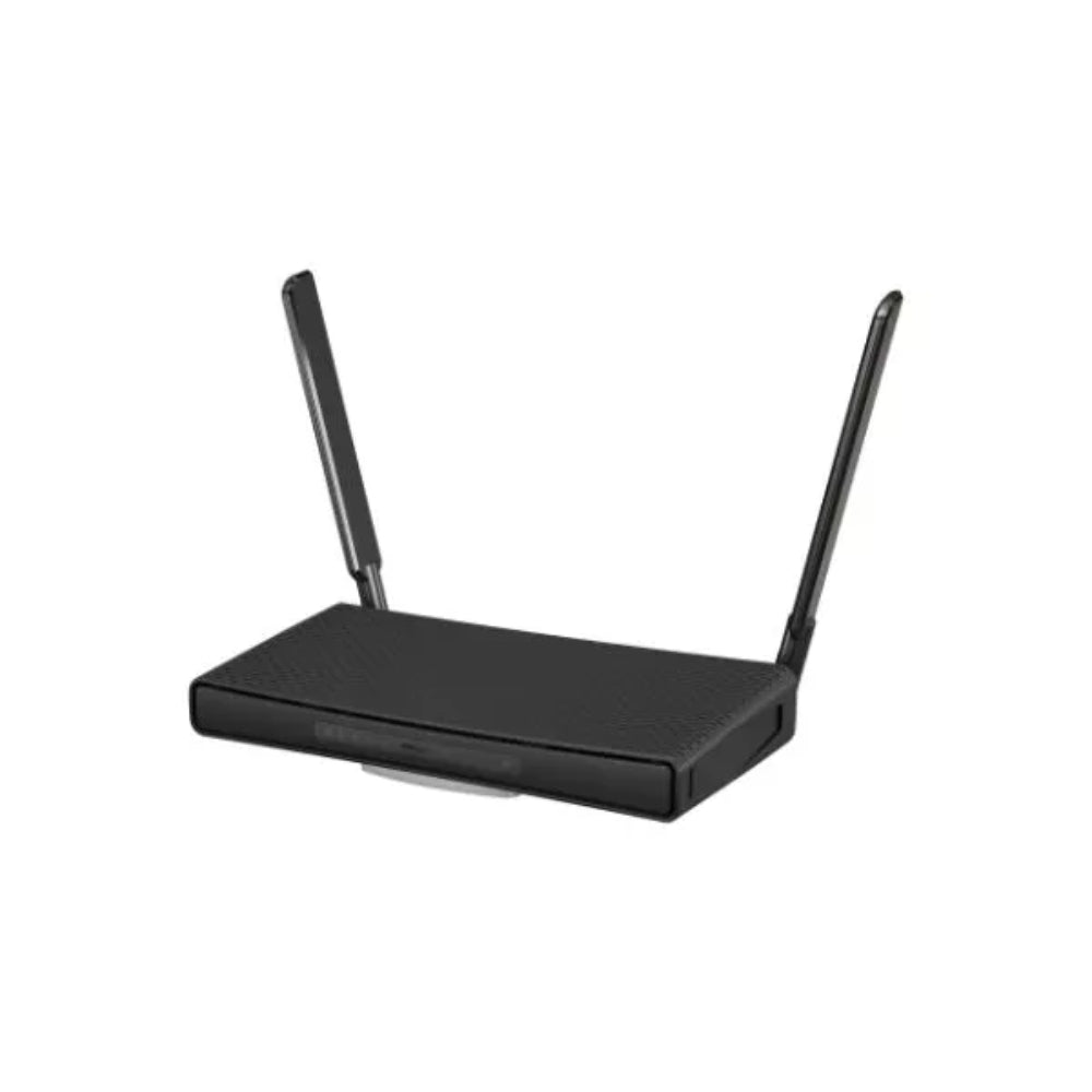 Home Access Point Mikrotik HAP WiFi6 AX1800 Wave2 2xAntenas Externas 3.3 a 5.5dBi + 4 Ethernet Gigabit + 1 Ethernet 2.5Gbps IPSec CPU 4 Core 1.8GHz RAM 1GB Licencia Nivel 6 C53UiG+5HPaxD2HPaxD
