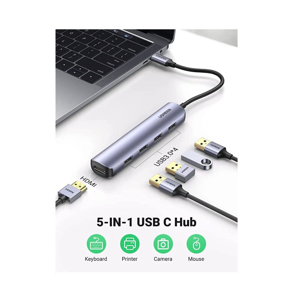 Hub Multipuertos Ugreen USB + HDMI Ultradelgado