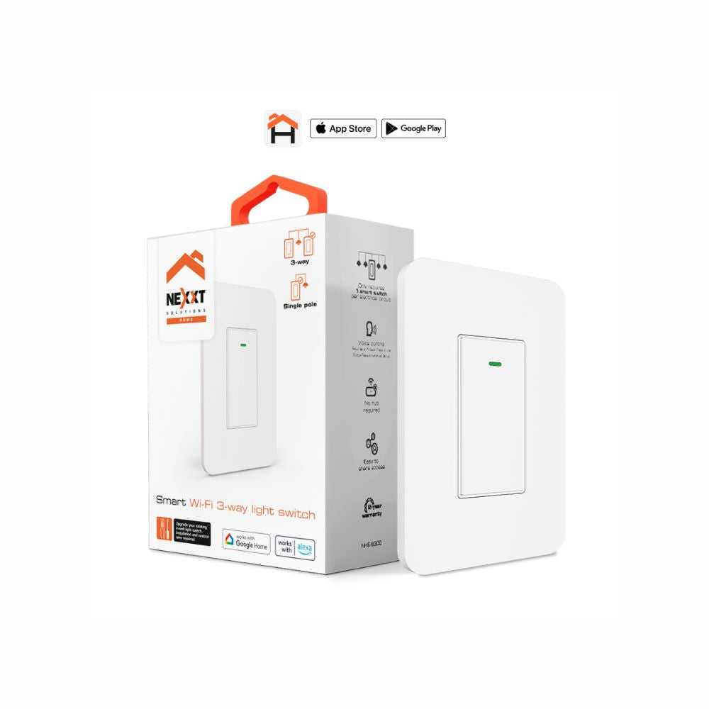 Interruptor de 3 Vías Inteligente con Conexión Wi-Fi Nexxt