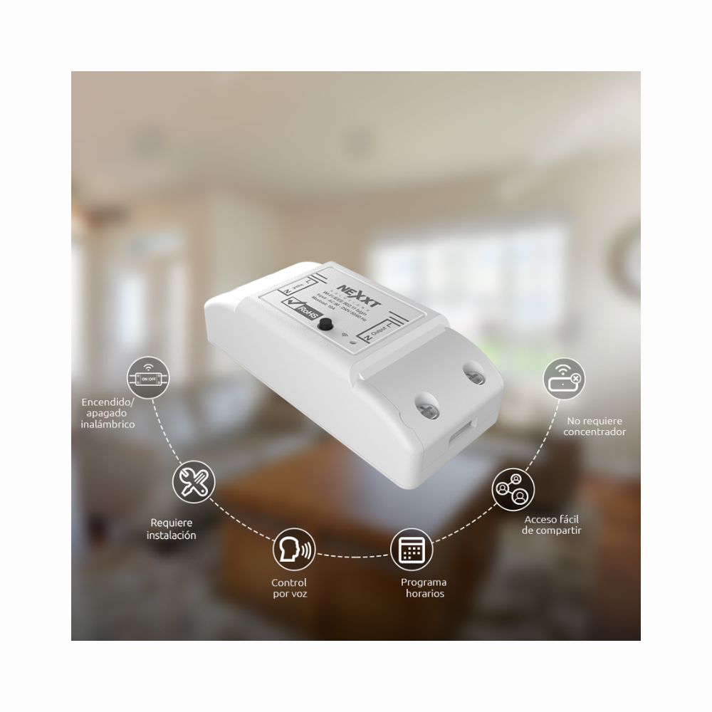 Interruptor de Relé Inteligente Nexxt Wi-Fi NHE-R100