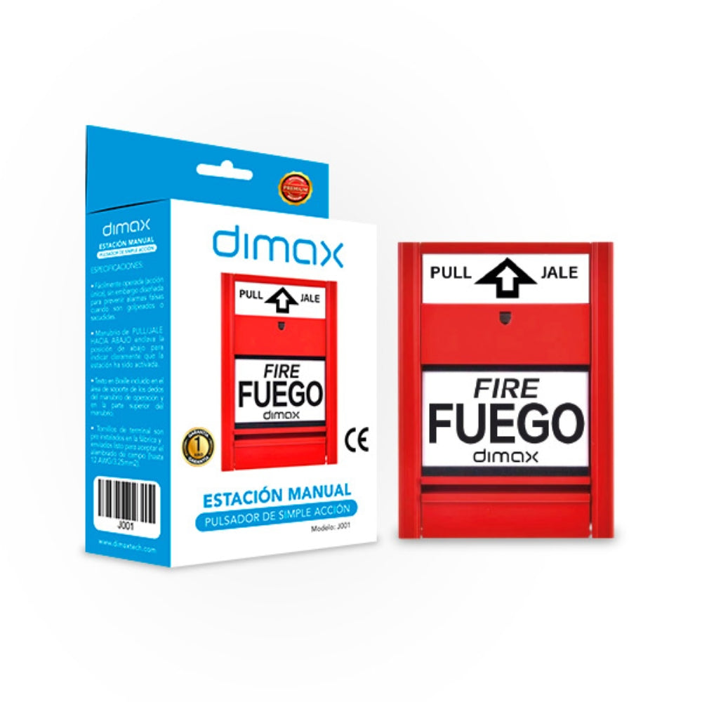 Jalador Manual Dimax Metalico de Accionamiento Simple para Sistema Convencional compatible con Paradox J001