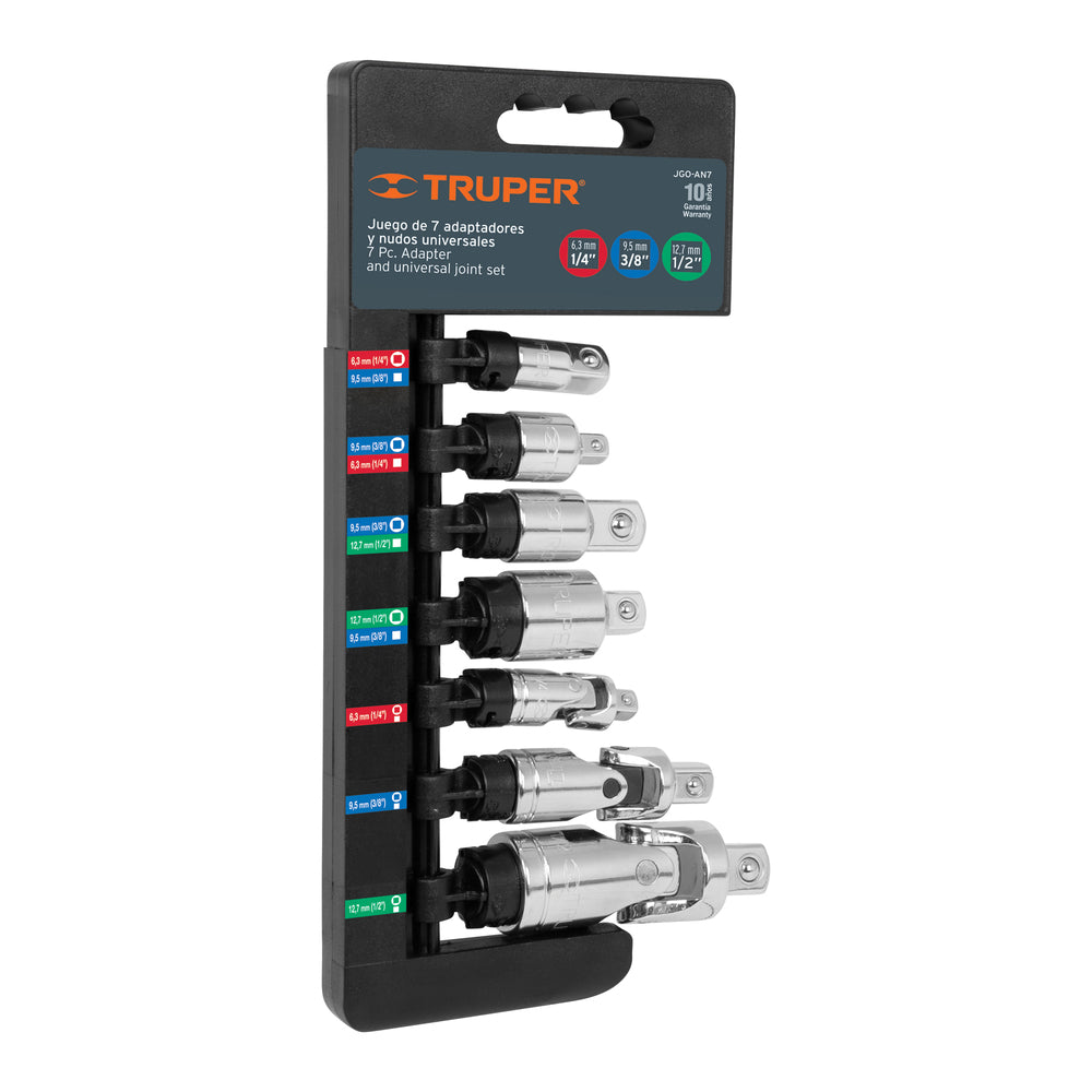 Juego de Adaptadores Truper  de 7 Piezas Nudos Universales
