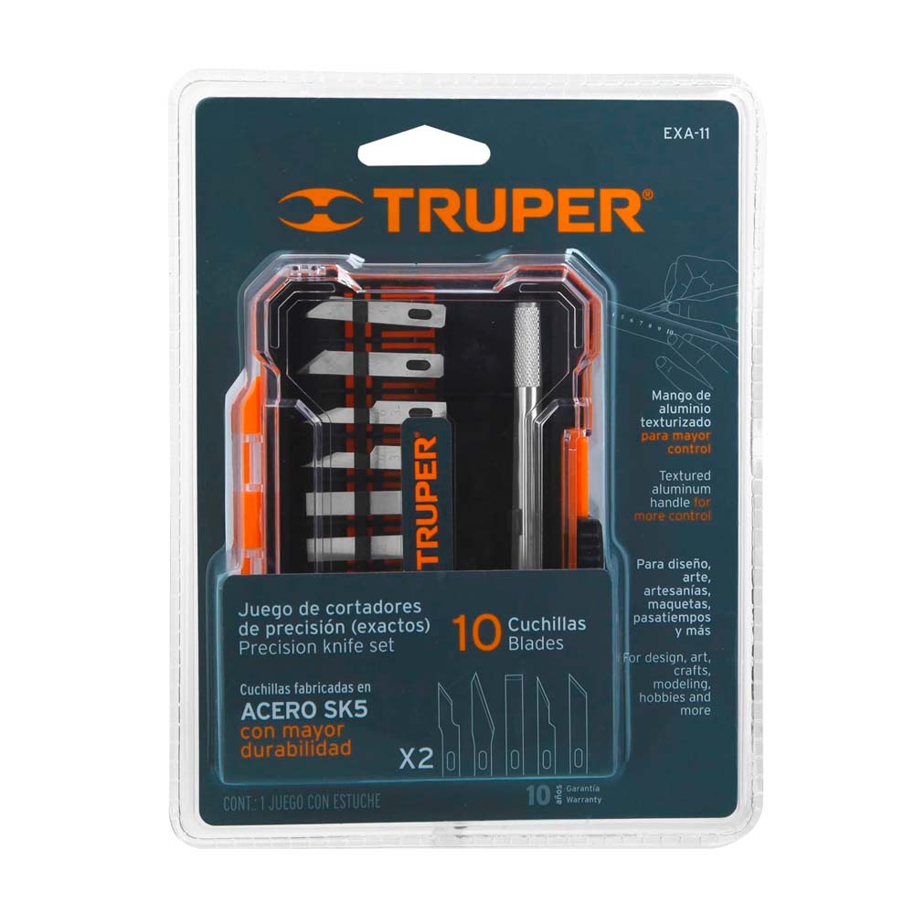 Juego de Exactos Truper con 11 Piezas en Estuche