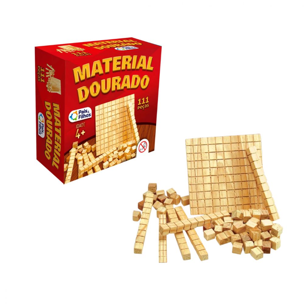 Juego De Raciocinio 111 Pzas Material Dorado De Madera Pais E Filhos..