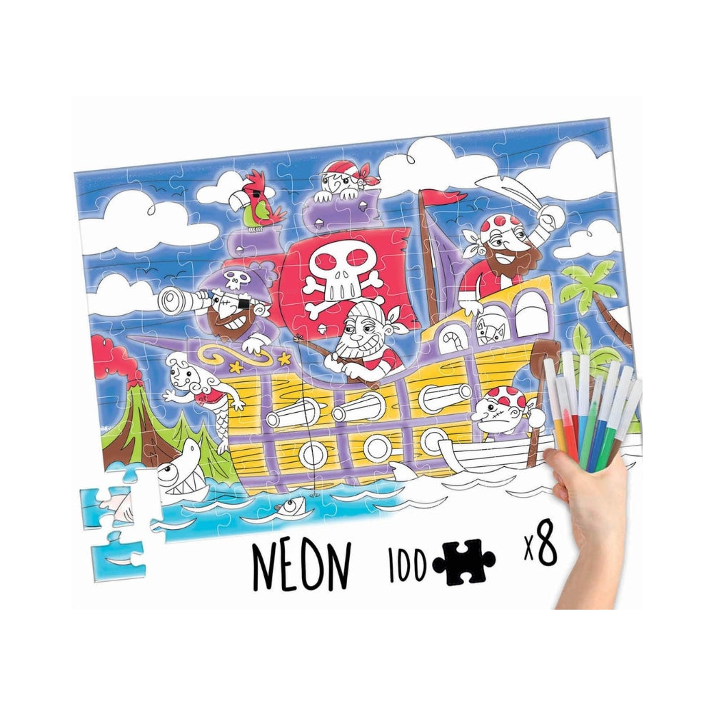 Kit de Rompecabeza Educa Piratas Colouring para Colorear