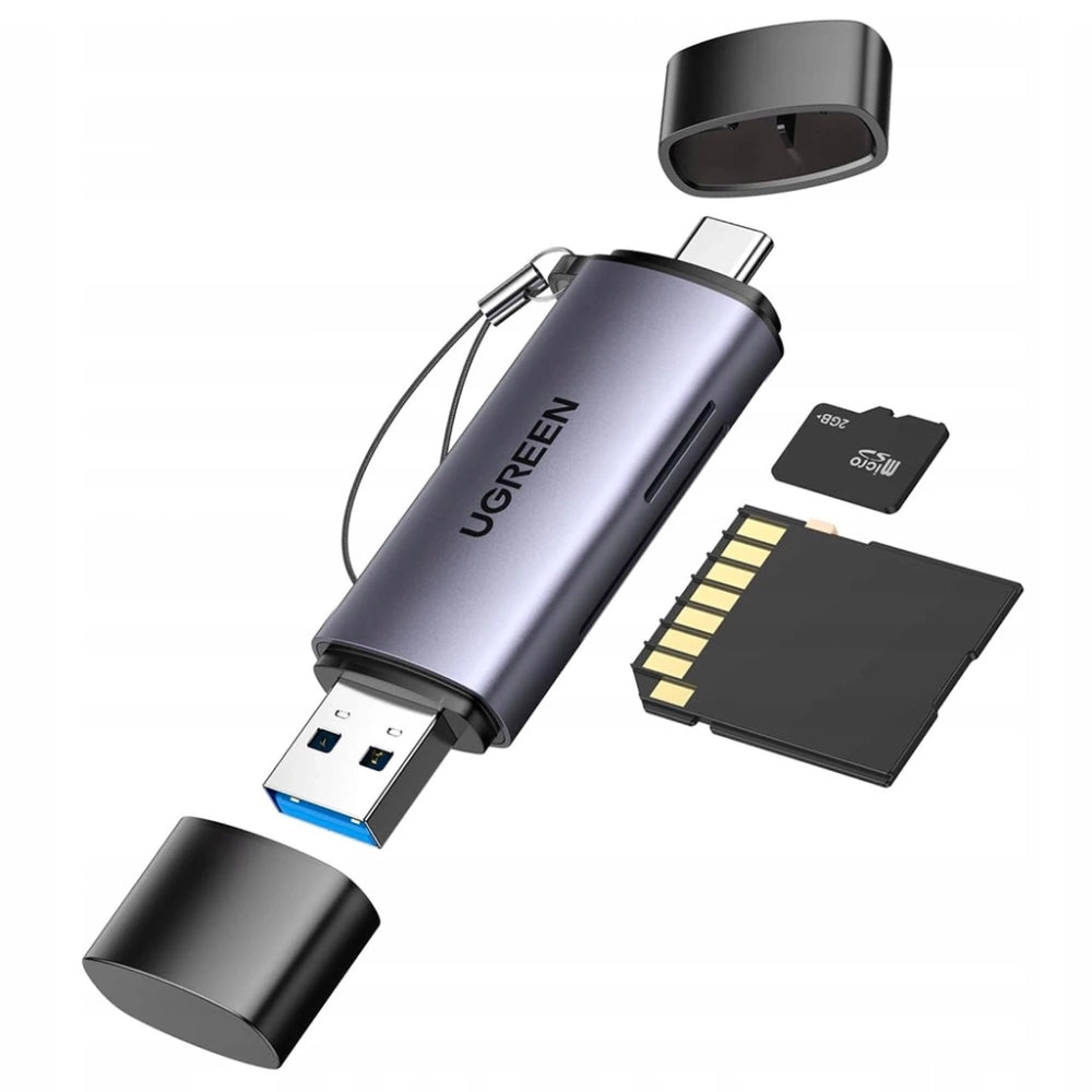 Lector de Tarjetas Ugreen Permite leer Micro SD y SD Doble Puerto USB-A y USB-C 50706