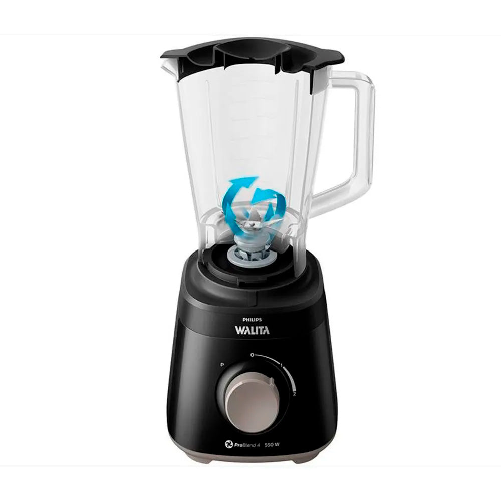 Licuadora Philips Vaso Plastico 1.5 LTS C/Negro RI2110 / 90