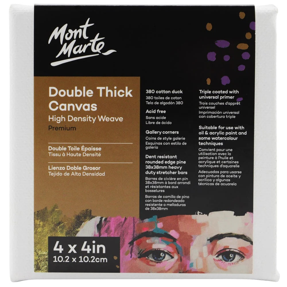 Lienzo Canvas MontMarte Premium 10.2x10.2cm de doble grosor 3.8mm CMMD0101