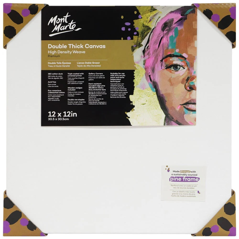 Lienzo Canvas MontMarte Premium 30.5x30.5cm de Doble Grosor 3.8mm CMMD3030
