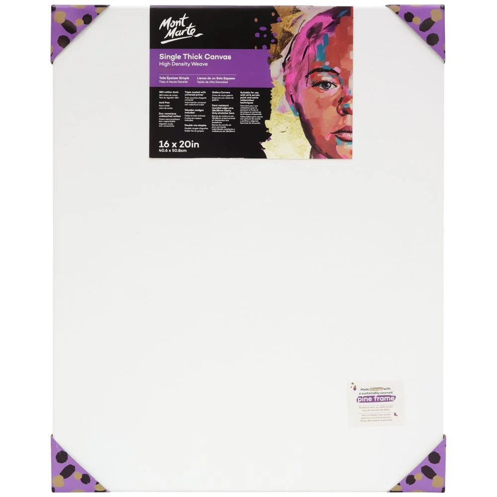Lienzo Canvas MontMarte Signature Panel 40.6x50.8cm 16x20" Tela de Algodon 380GSM Marco de Pino CMST4050