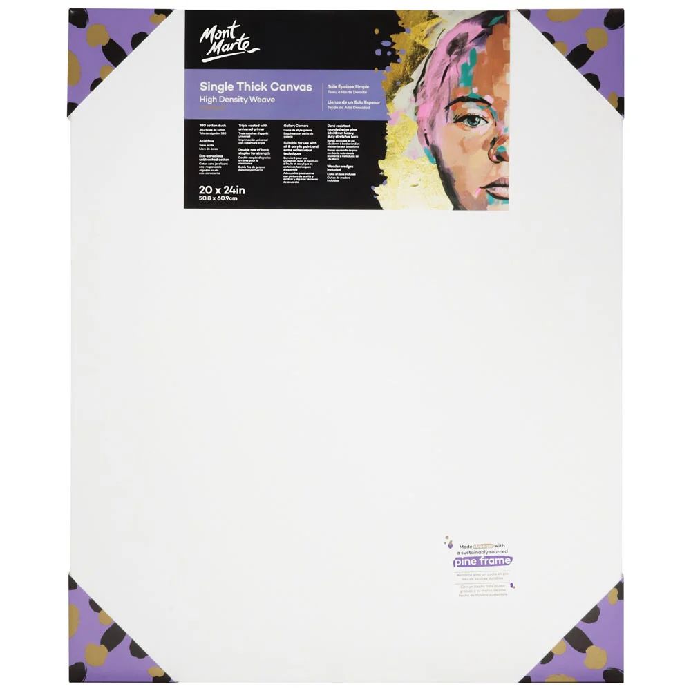 Lienzo Canvas MontMarte Signature Panel 50.8x60.9cm 20x24" Tela de Algodon 380GSM Marco de Pino CMST5060