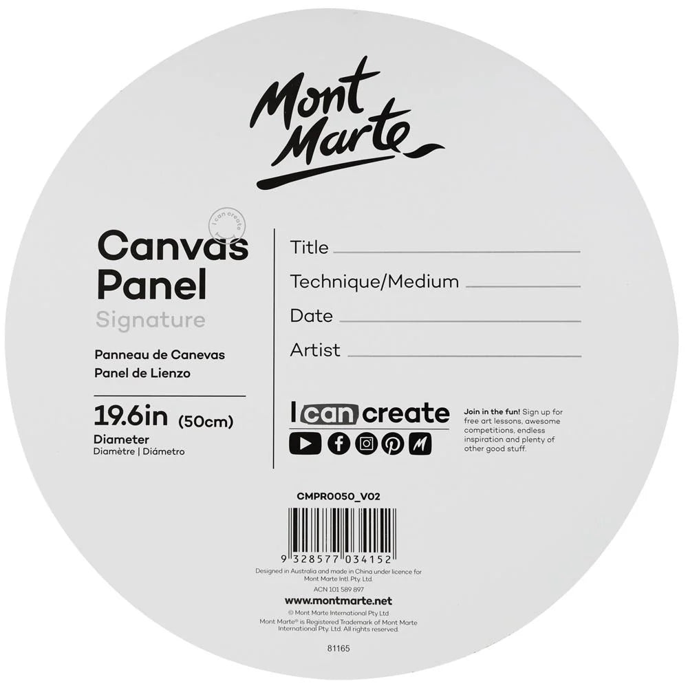 Lienzo Canvas MontMarte Signature Panel Redondo 50cm 19.6" CMPR0050