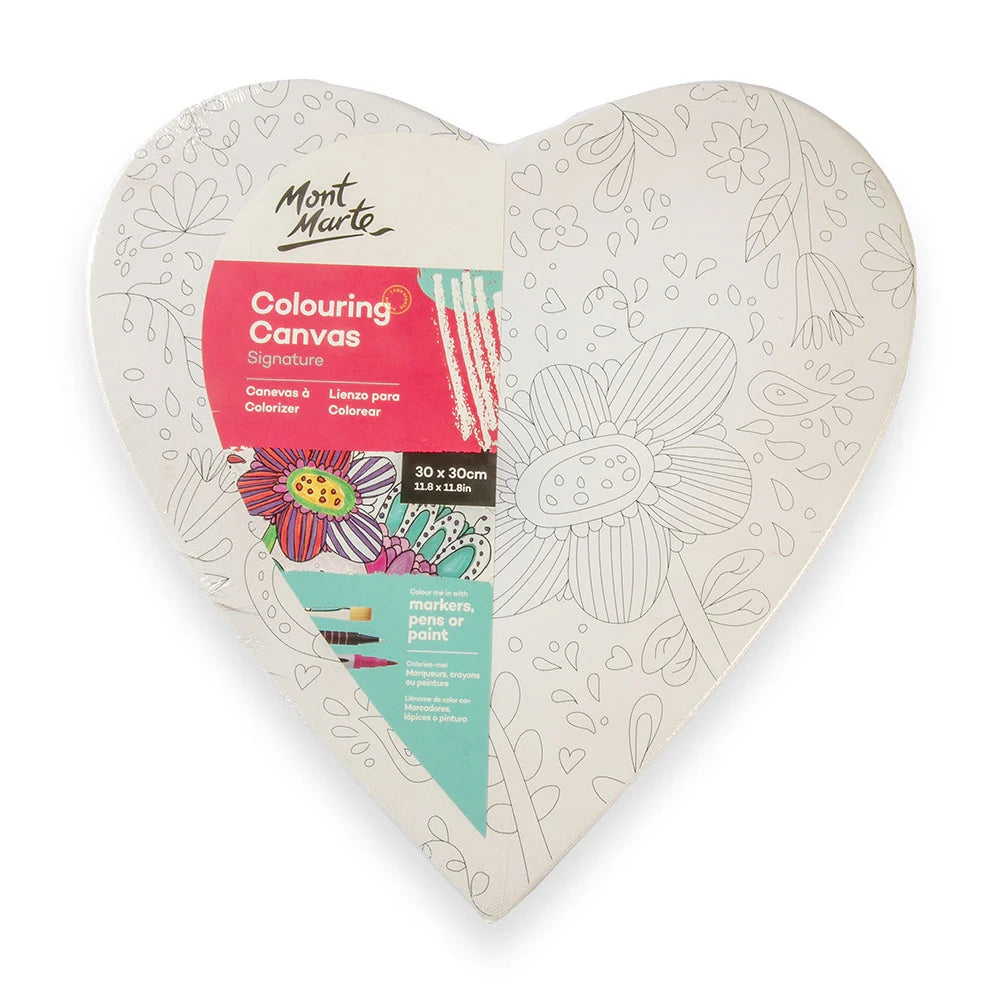 Lienzo MontMarte Signature 30cm para Colorear Corazon CAHT0030-C