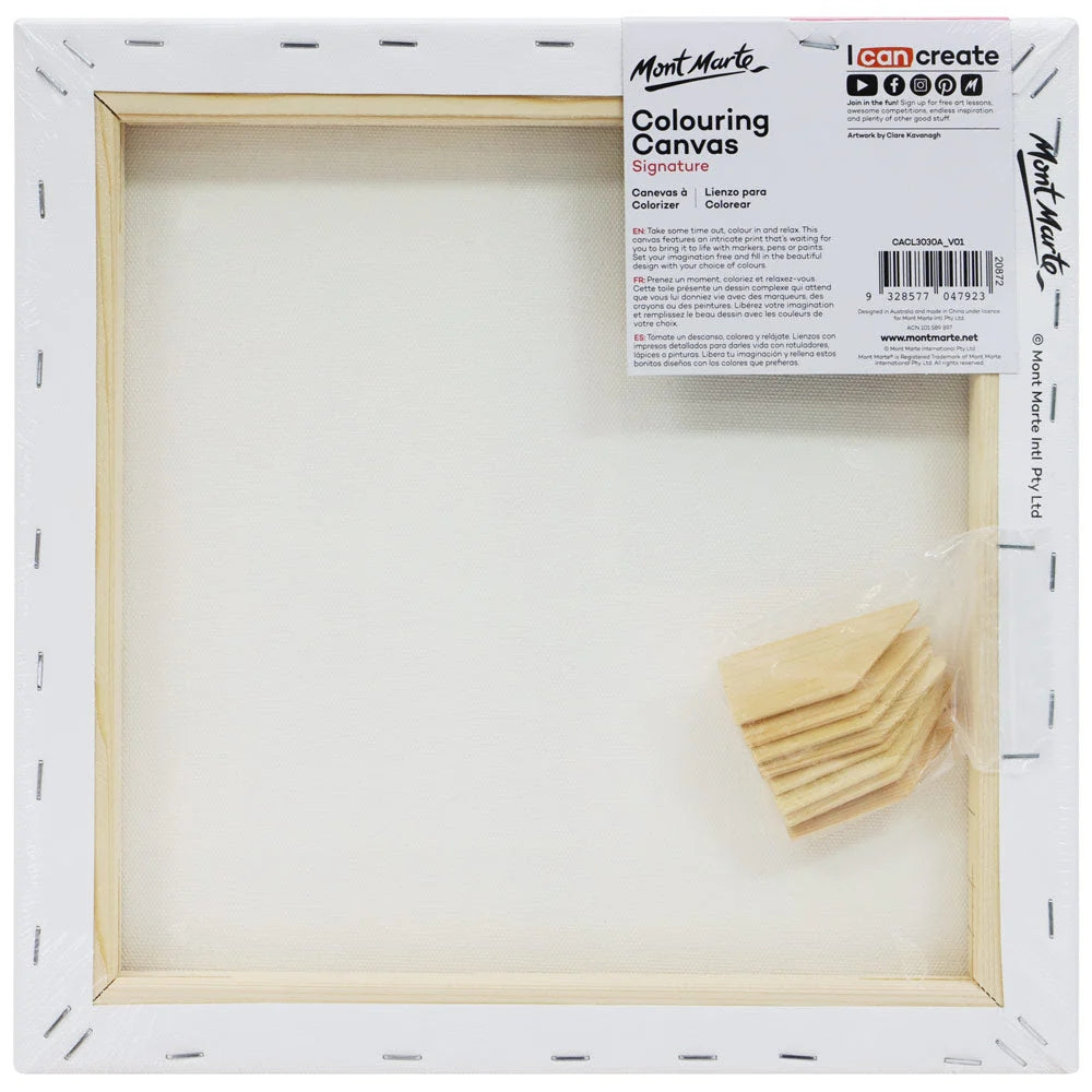 Lienzo MontMarte Signature 30x30cm para Colorear Naturaleza CACL3030C