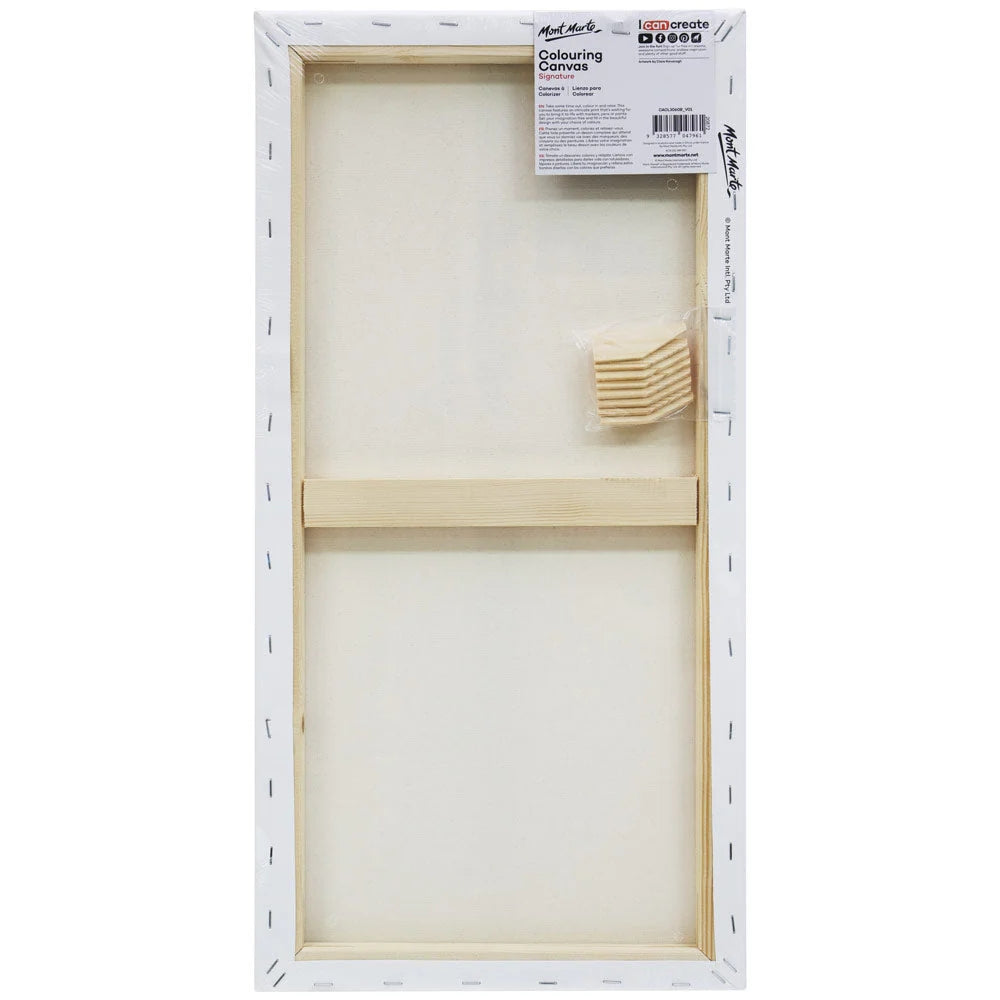 Lienzo MontMarte Signature 30x60cm para Colorear Cartoon CACL3060C