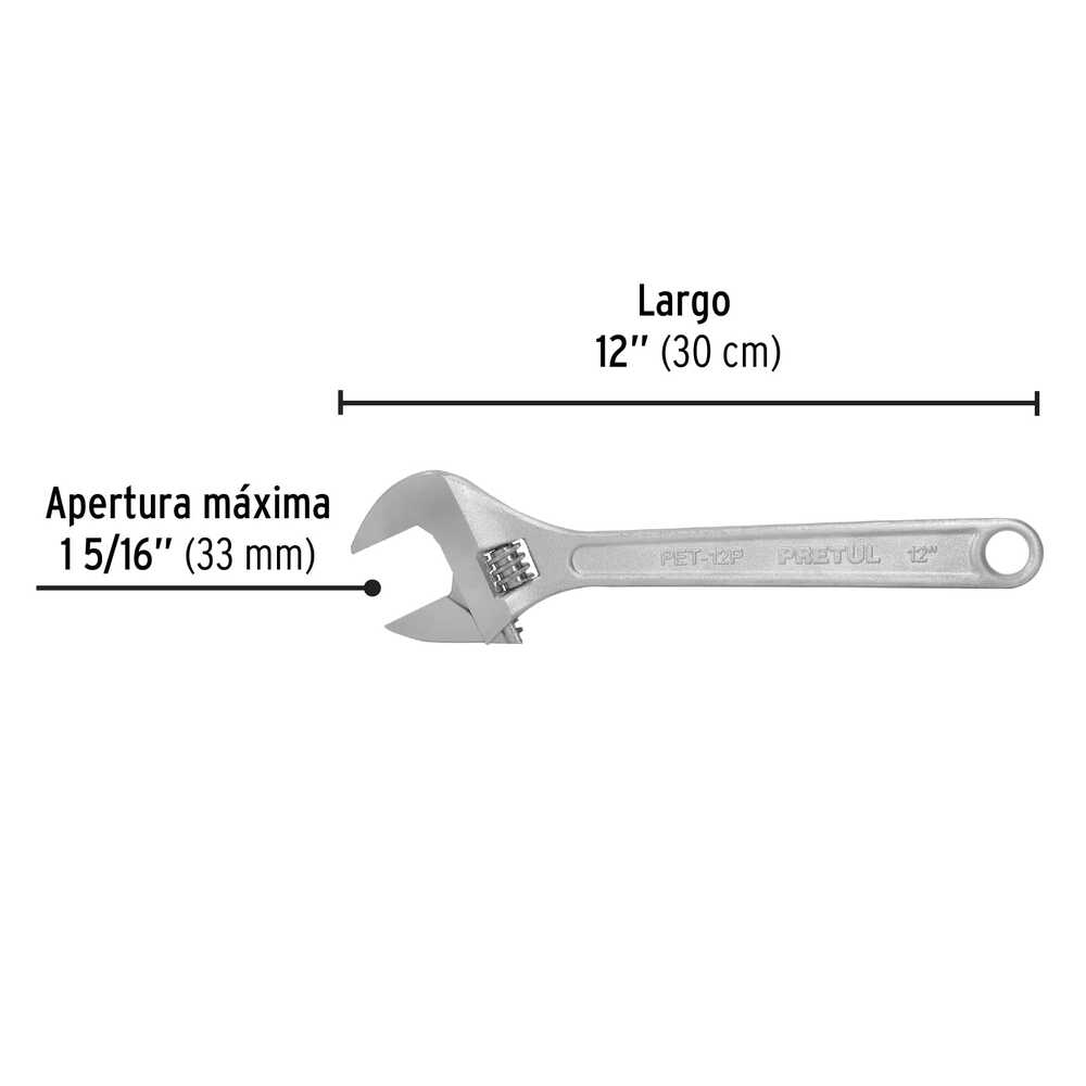 Llave Crescent Pretul Cromada de 12