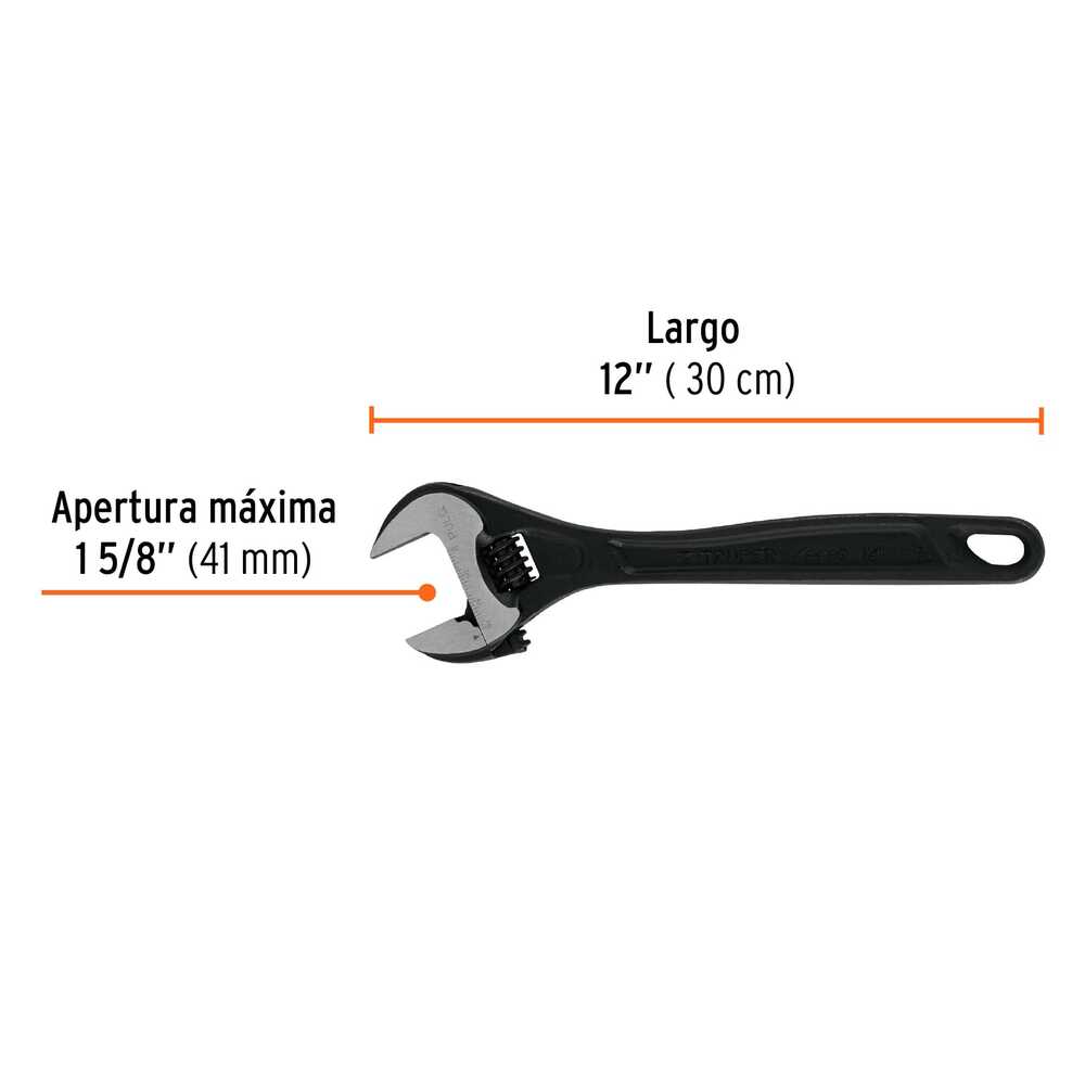 Llave Crescent Truper Expert Pavonada de 12
