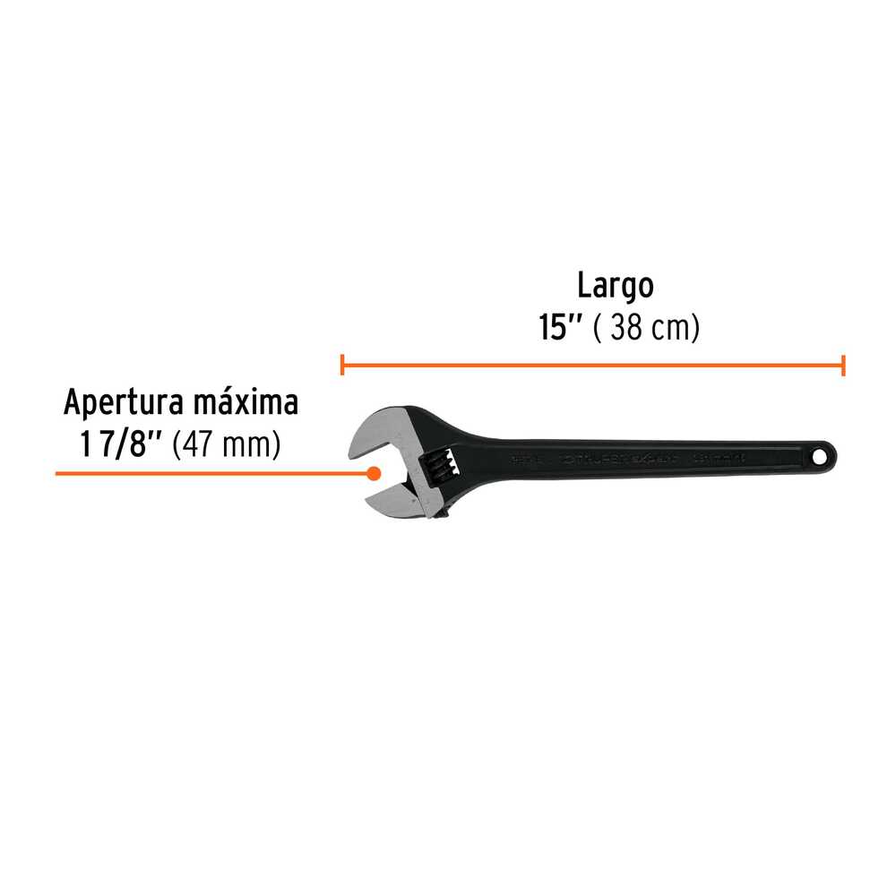 Llave Crescent Truper Expert Pavonada de 15