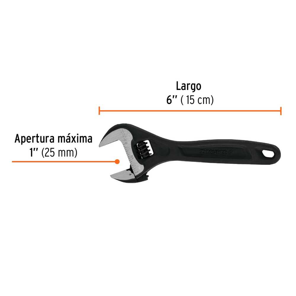 Llave Crescent Truper Expert Pavonada de 6