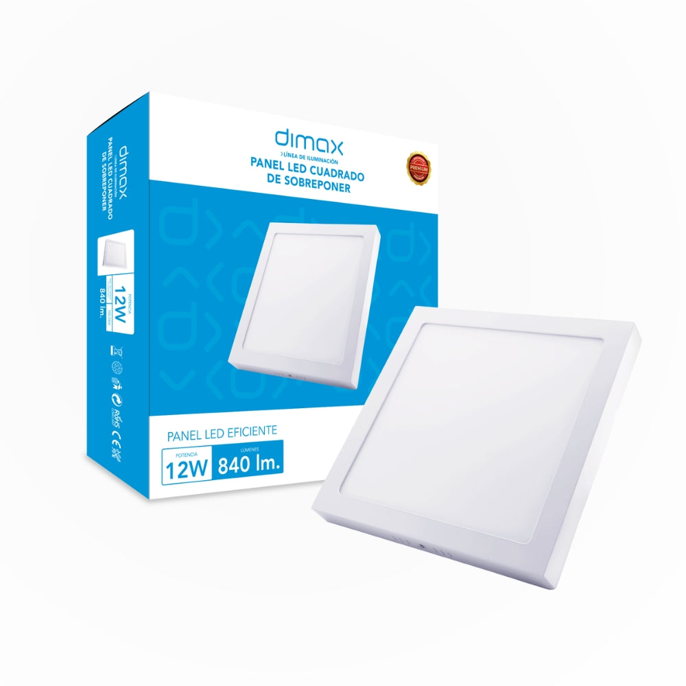 Luz LED Dimax Redonda de Sobreponer 12W Luz Blanca 6500K S157