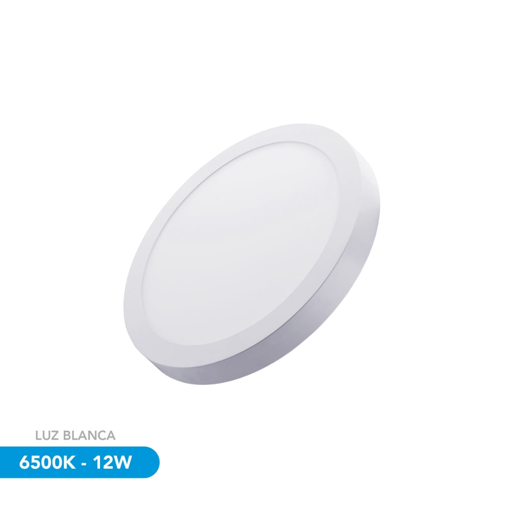 Luz LED Dimax Redonda de Sobreponer Luz Blanca 12W 6500K S152